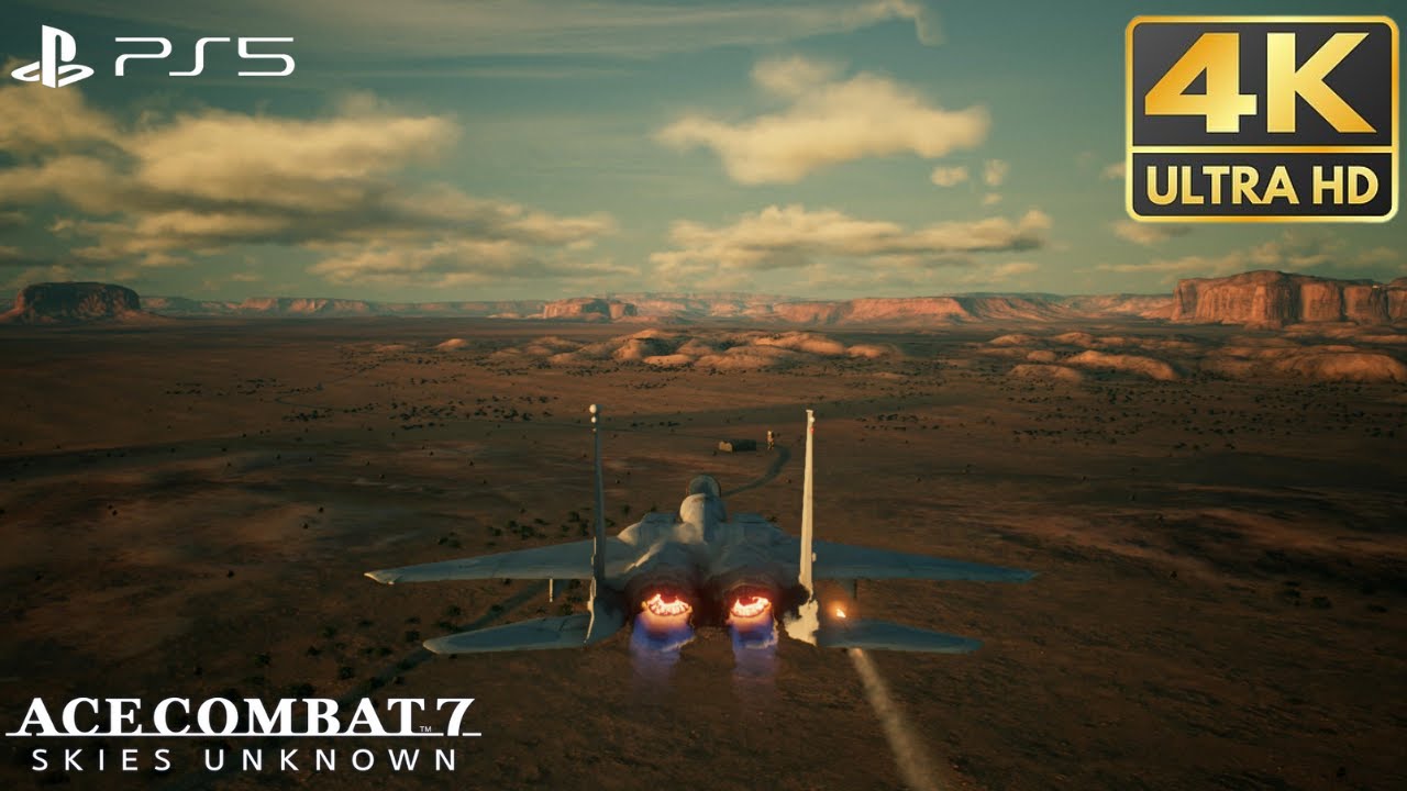 ACE COMBAT 7 SKIES UNKNOWN PS5 4K - TREINAMENTO COM O NOVO AVIÃO - CAÇA  ULTRASSÔNICO 