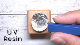 【UVレジン】森から見たオーロラを描く - UV Resin【持ち歩くレジンアート】