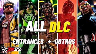 WWE 2K22  - ALL DLC SUPERSTARS | ENTRANCES & OUTROS | PS5 (4K HDR/60FPS)