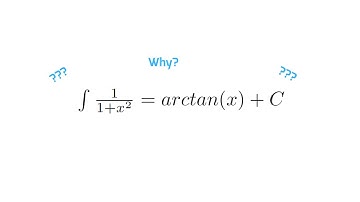 How to Integrate 1 / (1 + x²) | Why ∫ 1/(1 + x²) dx = arctan(x)