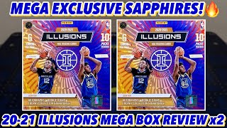 EXCLUSIVE SAPPHIRE & YELLOW PARALLELS!🔥 | 2020-21 Panini Illusions Basketball Retail Mega Box Review screenshot 4