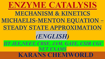ENGLISH- ENZYME CATALYSIS  MECHANISM & KINETICS MICHAELIS-MENTON EQUATION STEADY STATE APPROXIMATION