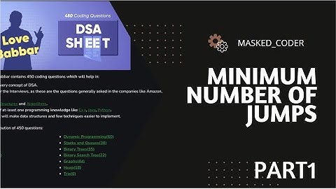 Love Babar DSA sheet | Minimum number of jumps | Part 1 | Brute Force | Better