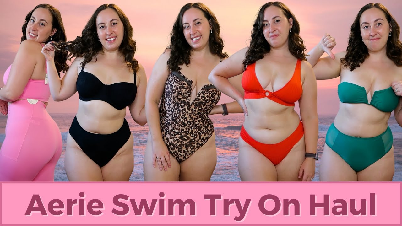 Huge Aerie Swimsuit Try On Haul  Summer Bikinis, Cover Ups, and