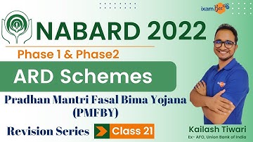 NABARD 2022 | Pradhan Mantri Fasal Bima Yojana(PMFBY) | ARD Schemes |  By Kailash Tiwari(Ex AFO UBI)