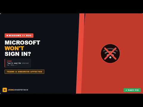 Microsoft Account Won't Sign In? Here's the Fix (2026) - YouTube