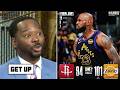 GET UP | 👑 GOATED 🐐 Vincent reacts to LeBron's 28 as Lakers beat Rockets 101-94, lead series 2-0