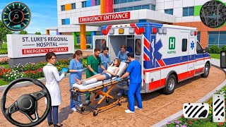 Ambulance City Rescue Driving Game - 911 US Emergency Ambulance Driving 3D! Android Gameplay screenshot 2