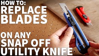 How to Change Blade on Snap Off Utility Knife - How to Reload New Snap Off Blade on Box Cutters by digitalcamproducer 226 views 7 days ago 1 minute, 38 seconds