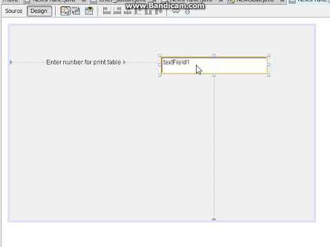 Print table in java