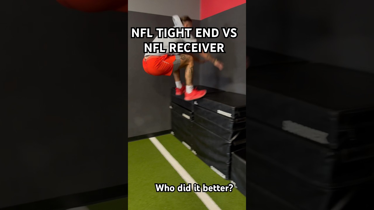 NFL TIGHT END VS RECEIVER PLYO DRILL 