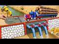 DIY Mini Truck Builds a Heavy-Duty Brick Bridge with Triple Drainage Pipes | Science Project