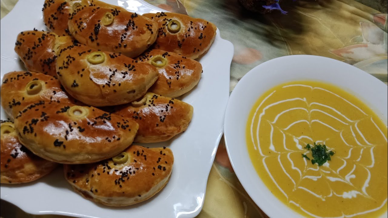 سوفلي خفيفة ريشة 😱😱بعجينة تحفة و درت معاها حساء القرعة او كابويا حمرة