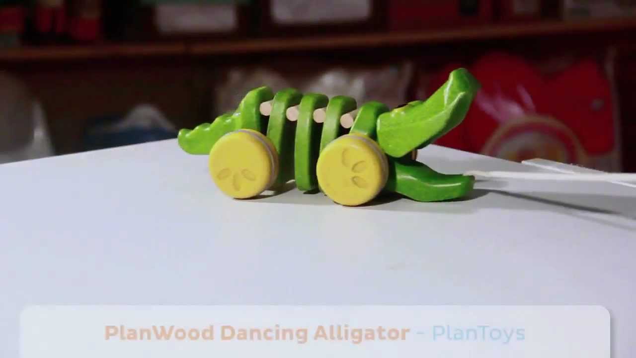 wooden alligator pull toy