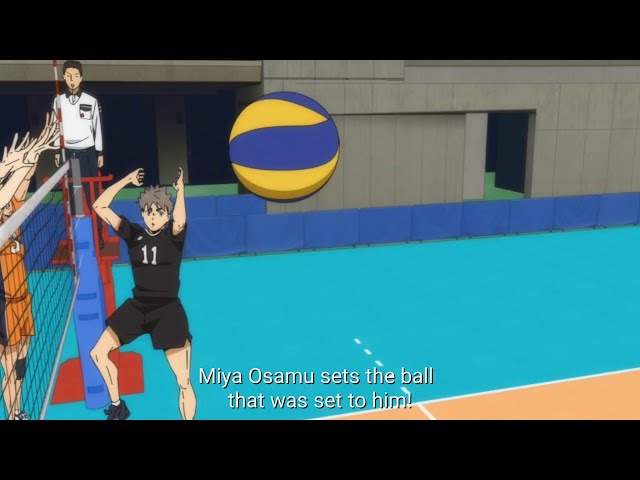 Haikyu!! To the Top | Miya Twins Trick Volleyball | Fake Set, Fake Spike | Karasuno vs Inarizaki class=