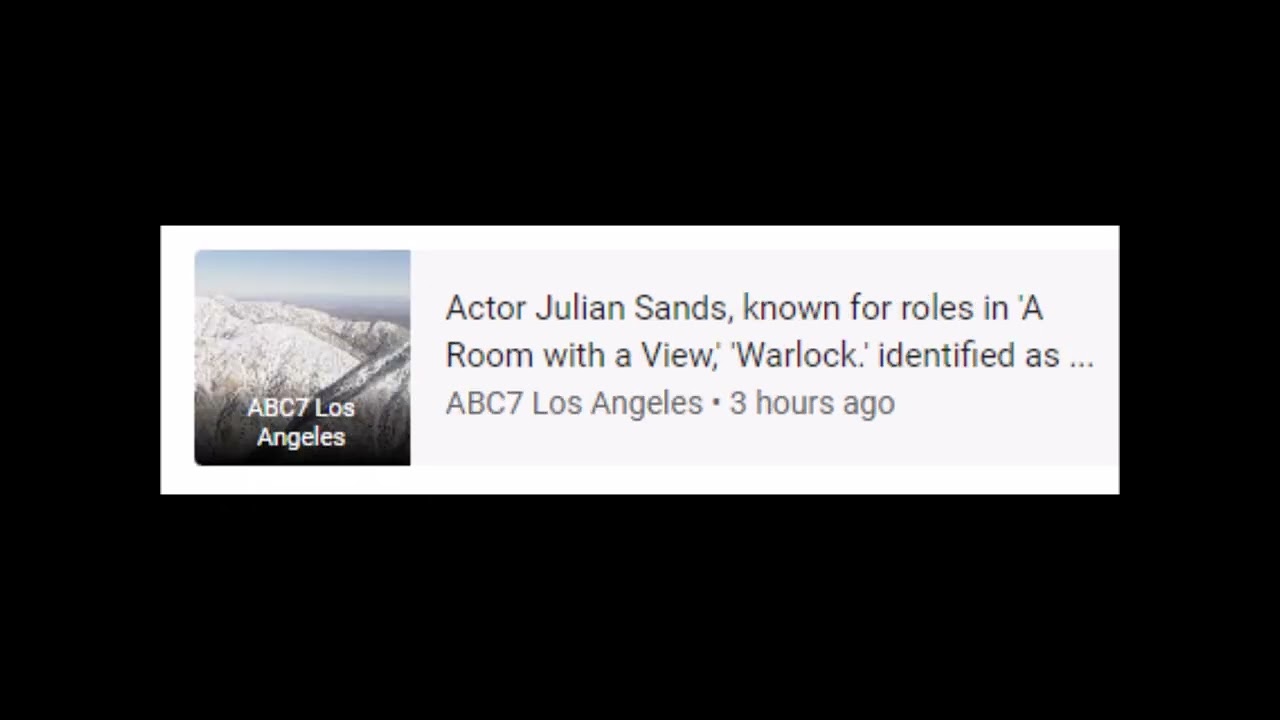 'A Room With a View' actor Julian Sands is missing after he went on ...