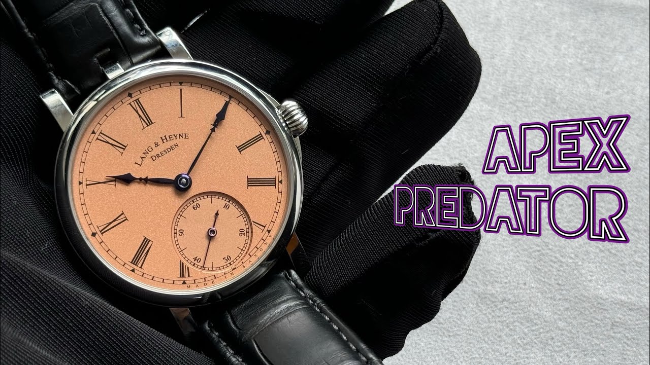 Lang & Heyne Friedrich III salmon dial & purple hands