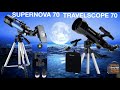 NEW 70/400 SUPERNOVA TELESCOP VS CELESTRON TRAVELSCOPE 70 SET UP,REVIEW,REAL IMAGES-PLANETS,DEEP SKY