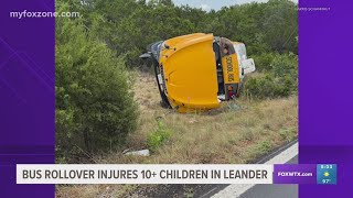 10 Injured in School Bus Rollover in Leander