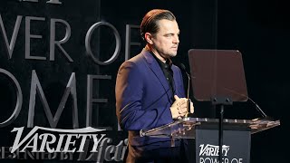 Leonardo DiCaprio Gives Speech Honoring Lily Gladstone's Performance in 'Killers of the Flower Moon' Resimi