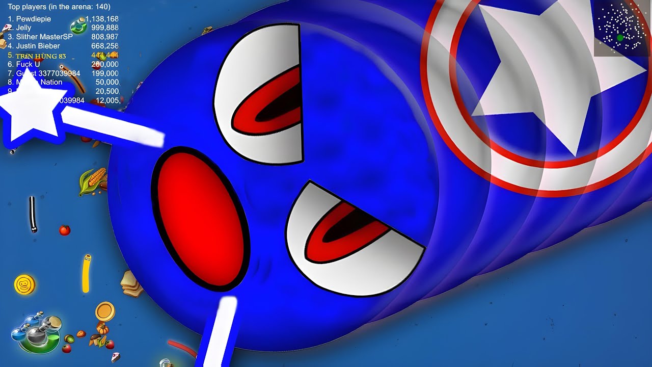 Epic Worms Zone: Лучший игровой процесс! | WORMSZONE.IO | GIANT SLITHER SNAKE TOP 01 / Trần Hùng 83