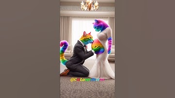 happy life of a rainbow cat family😻💞 #pets #cute #cat