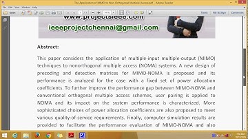 The Application of MIMO to Non Orthogonal Multiple Access