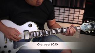 Test Guitar Grassroot LC50 white