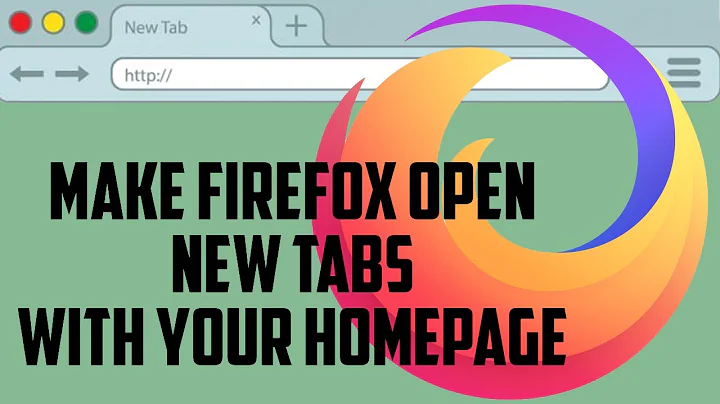 Make Firefox Open New Tabs with your Homepage