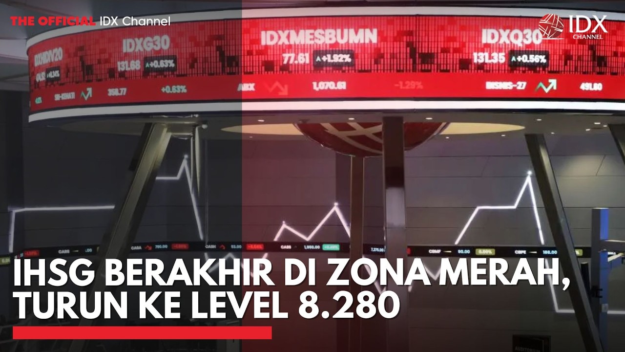 IHSG Berakhir di Zona Merah, Turun ke Level 8.280 | 2ND SESSION CLOSING