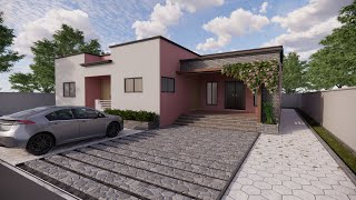 Simple House Design | 16.5m x 19m with 5 Bedrooms