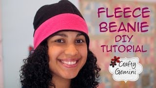 Fleece Beanie Hat DIY Tutorial