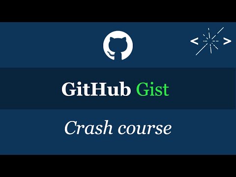 GitHub Gist — Crash Course