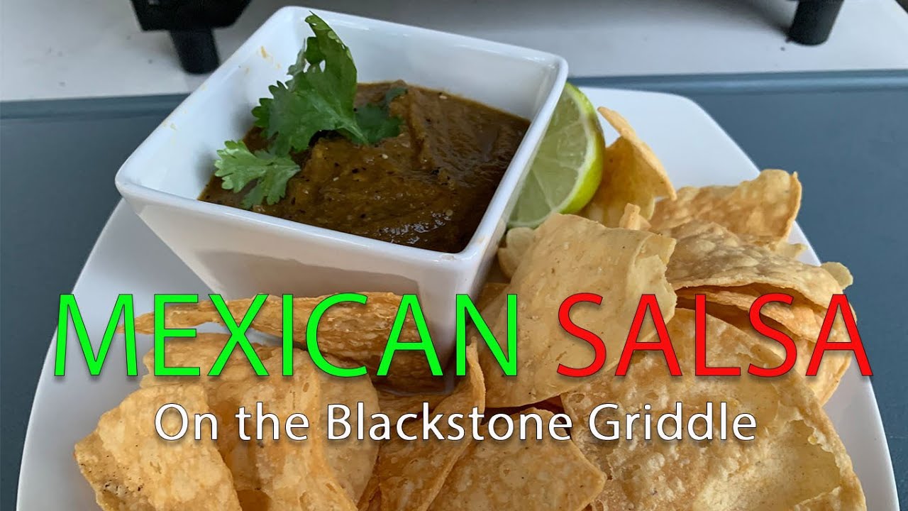 Mexican Salsa on the Blackstone Griddle GREAT FOR TORTILLA CHIPS