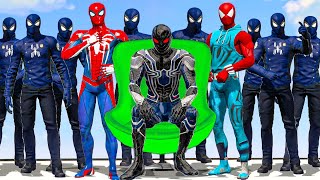 Black Iron-Spider \& Army Spidey vs Team Spiderman - What If Battle Superheroes