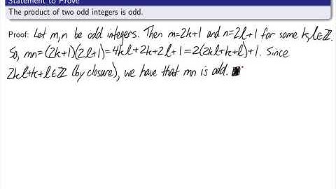 Discrete Math - Even-Odd Proofs