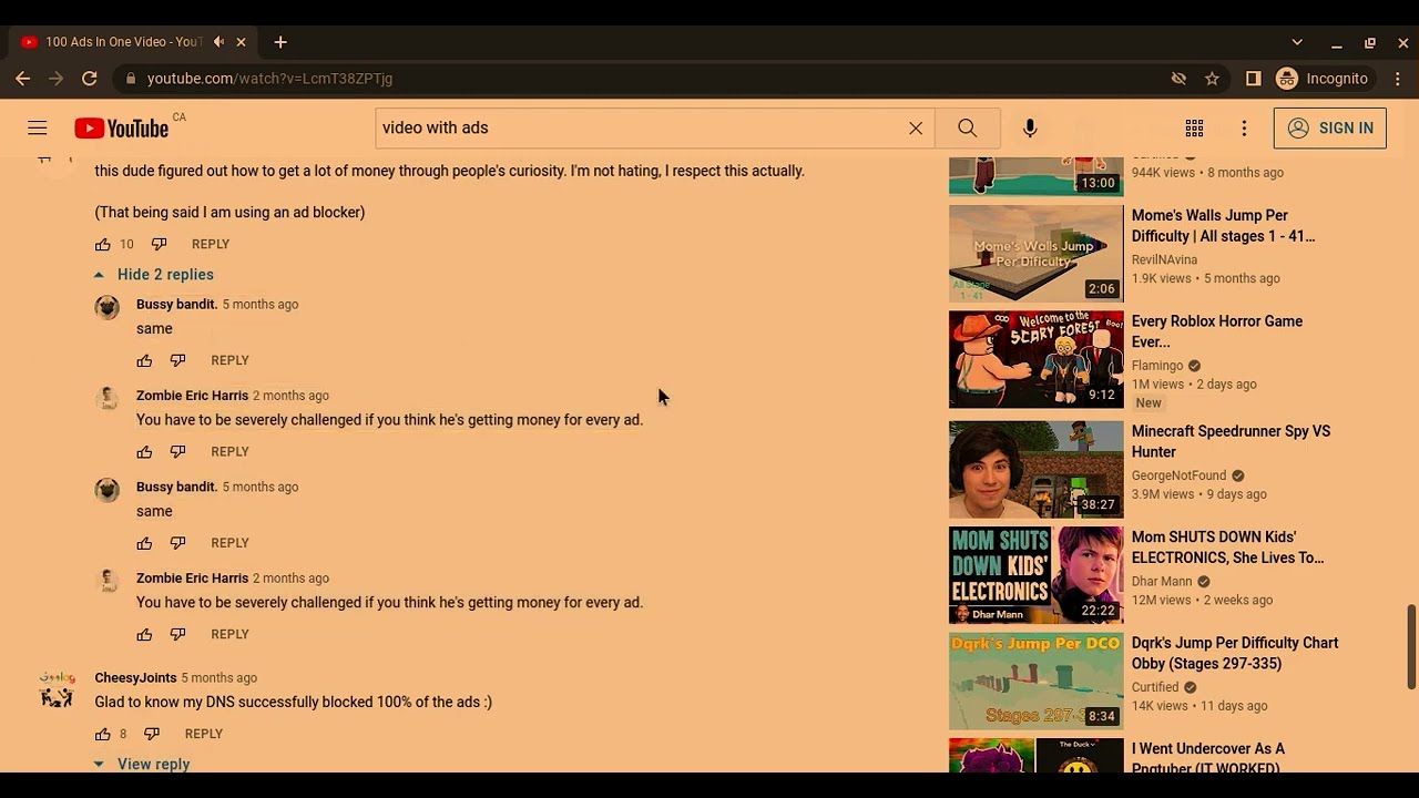 youtube comment glitch(turn on cc)