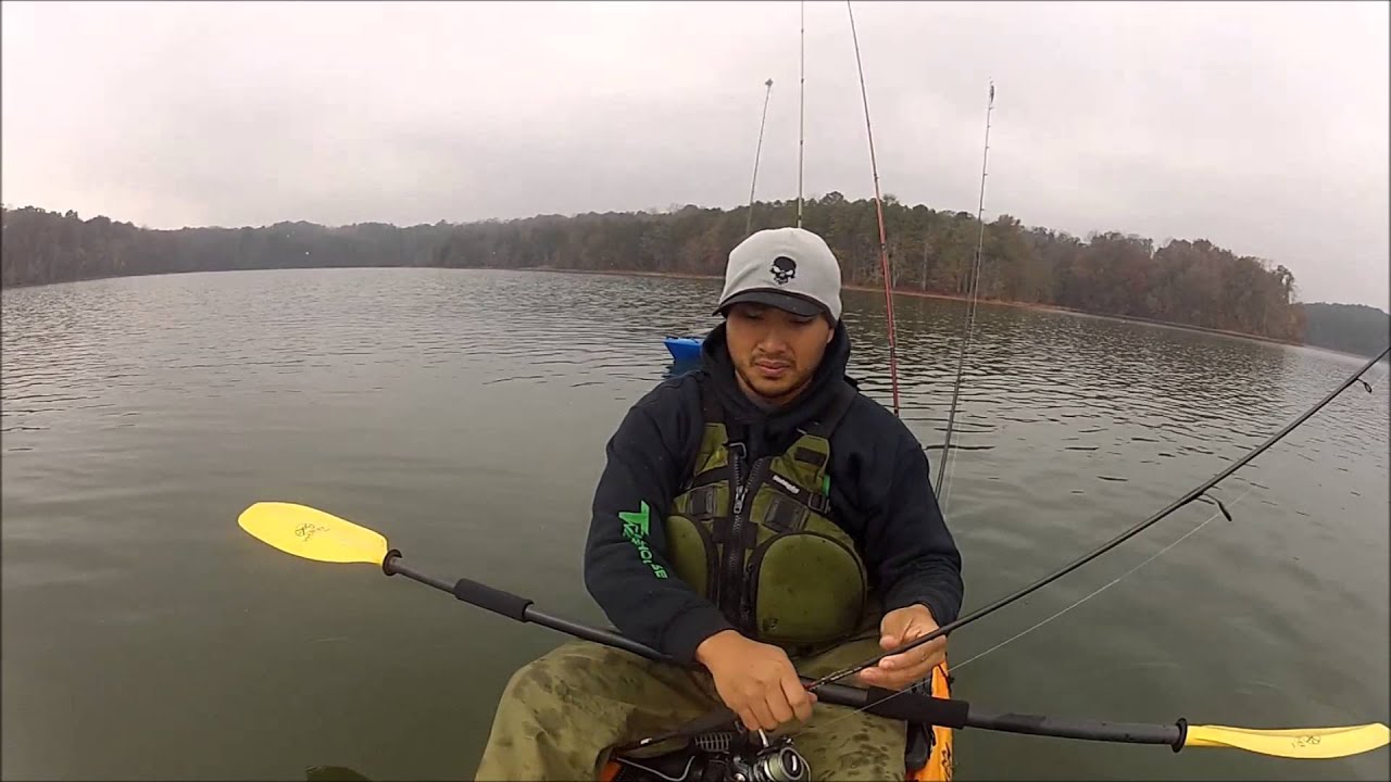 kayak fishing jigging spoon white perch YouTube