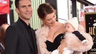 adam levines daughter at his walk of fame ceremony