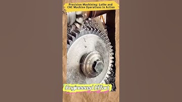 Precision Machining: Lathe and CNC Machine Operations in Action  #EngineeredEffort