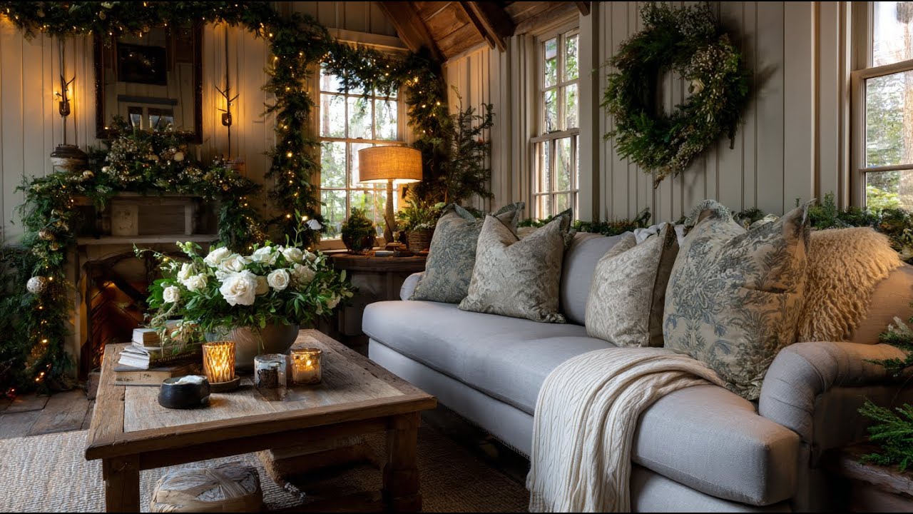 Country Cottage Christmas Decor Ideas with Vintage Patterns & Heirloom ...