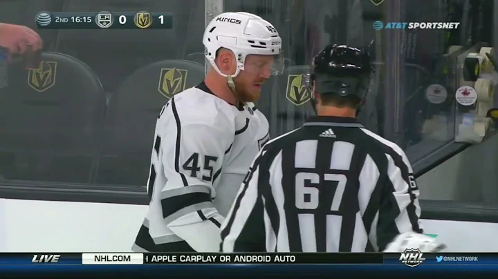 Jacob Doty lays big hit on Alex Pietrangelo.