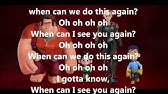 When Can I See You Again With Lyrics Shorter Version Owl City Youtube