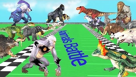32 Wild Animal Fights, Which is the Strongest Animal? Animal Revolt battle simulator gameplay|Arbs