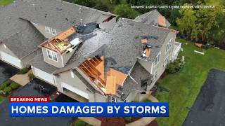 Tinley Park Credit Union 1 Amphitheatre damaged in Tuesday storms