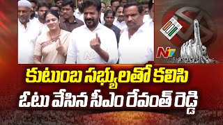 CM Revanth Reddy Along With His Family Casts His Vote In Kodangal | Ntv