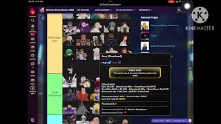 Tier list anime adventure meta wiki