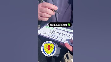 Neil Lennon signing in Glasgow insta is kickoffmemorabillia2022 #celtic #neil #spfl
