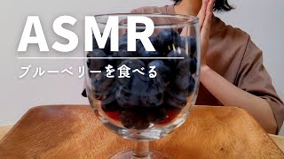 【ASMR 咀嚼音】果物(ブルーベリー)を食べる blueberry fruit【Eating sounds】