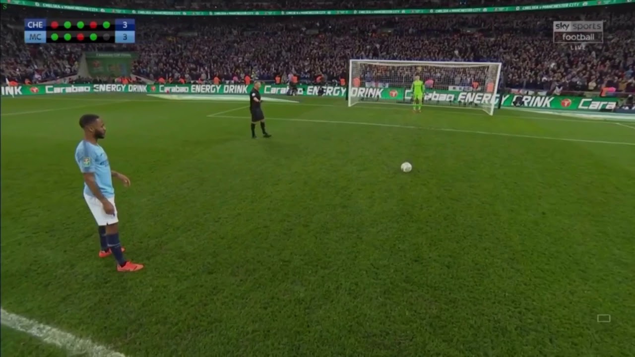 Raheem Sterling match winning penalty vs Chelsea | EFL Carabao Cup 2/24/2019